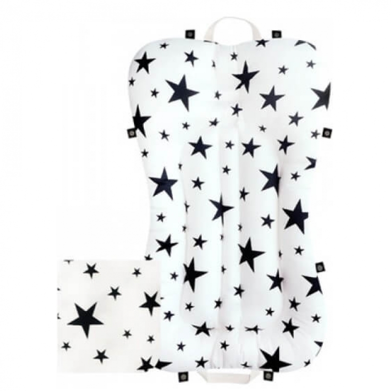 Little Seeds Portable Baby Bed and Blanket Set - Milky Way Cream