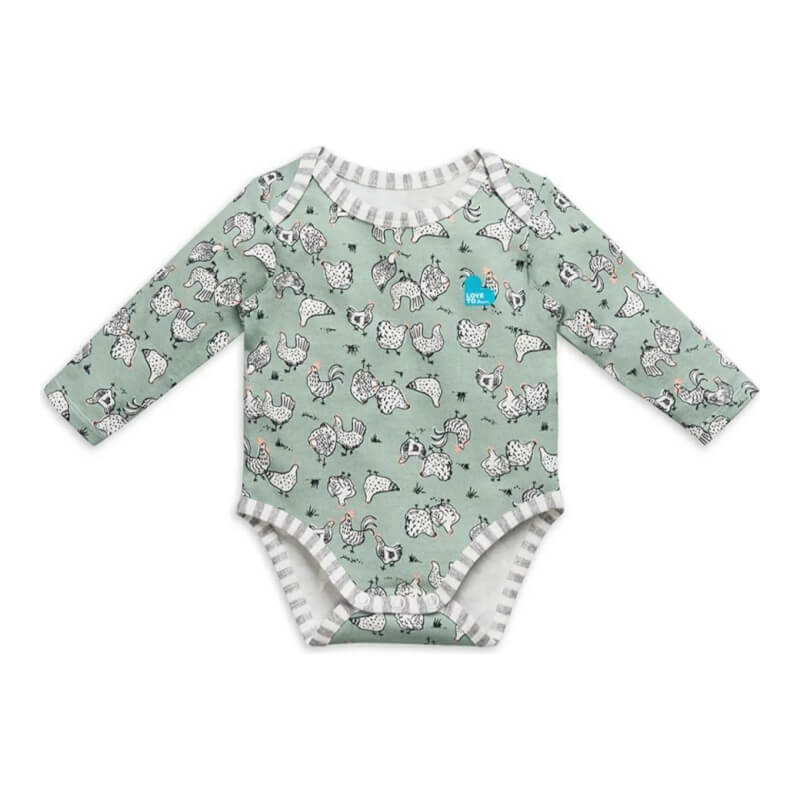 Love to Dream Long Sleeve Bodysuit - Chicken Run Olive - 1.0 Tog