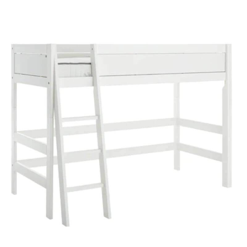 LIFETIME Kidsrooms Low Loft Bed with Slanted Ladder 90x200cm - White