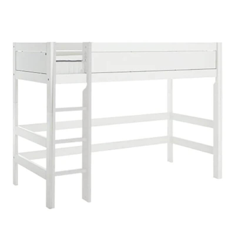 LIFETIME Kidsrooms Low Loft Bed with Straight Ladder 90x200cm - White