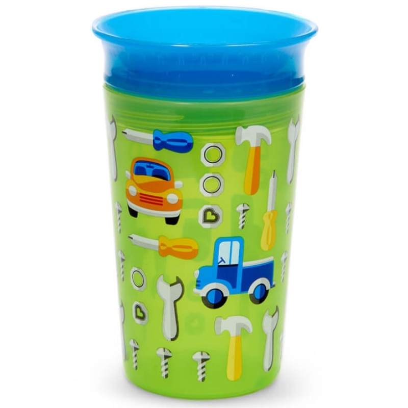 Munchkin Miracle 360° Deco Sippy Cup 9oz - Green/Blue 12m+