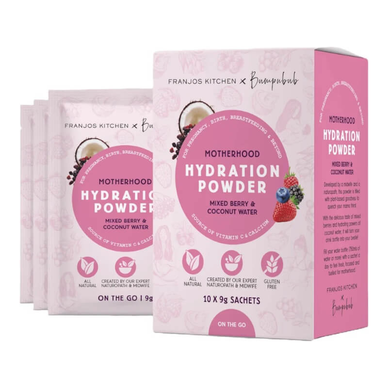 Franjo's Kitchen Motherhood Hydration Powder - Mixed Berry & Coconut Water 10x9g (On-The-Go)