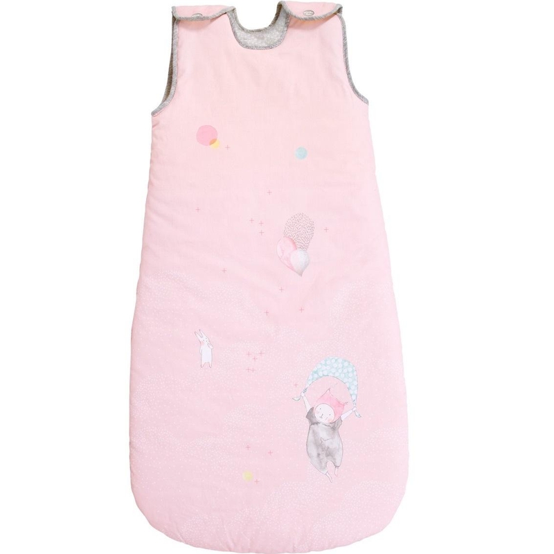 Moulin Roty Les Petits Dodos Pink Sleeping Bag 90cm (3.5 TOG)