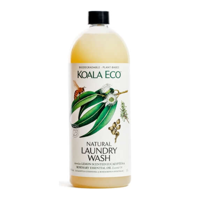 Koala Eco Natural Laundry Wash - Lemon Scented Eucalyptus & Rosemary 1L