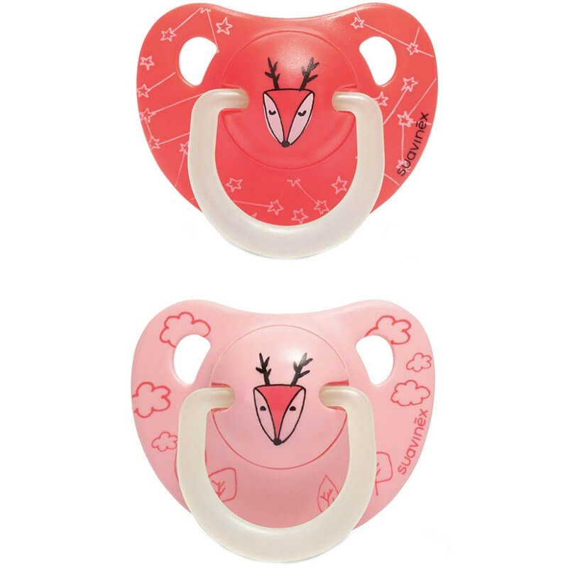 Suavinex Night & Day Anatomical Silicone Soother - 6-18m (2-Pack) - Deer