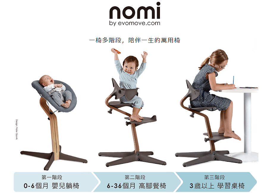 Nomi by Evomove Nomi 多階段成長椅連護欄