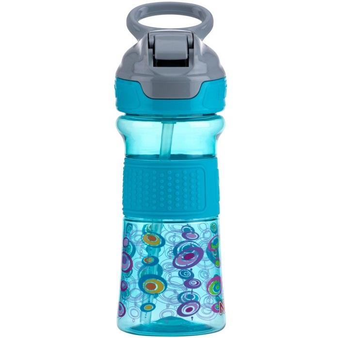 Nuby Soft Spout On the Go Sports Bottle with Push Button 360ml - Aqua