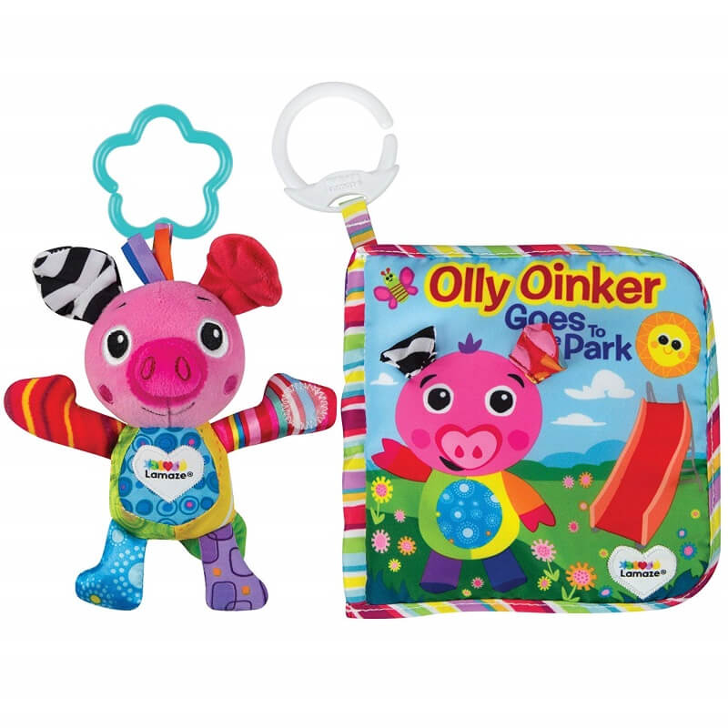 Lamaze Olly Oinker + Soft Book Gift Set