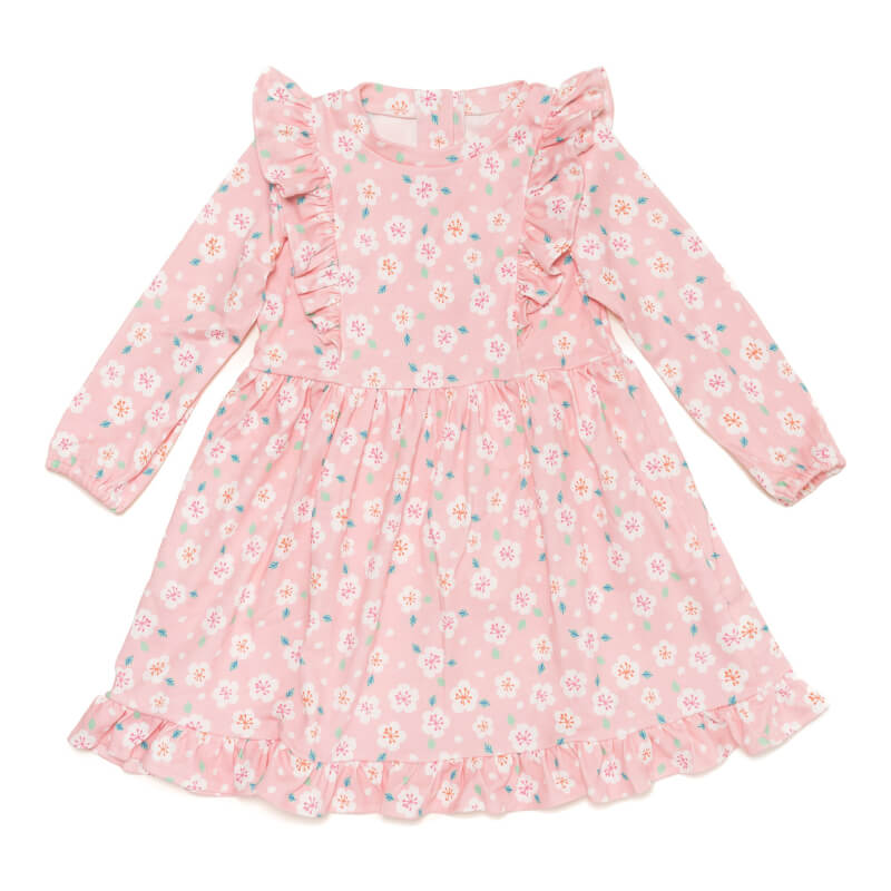 Cotton Pigs Organic Pink Sakura Dress - 3-4Y