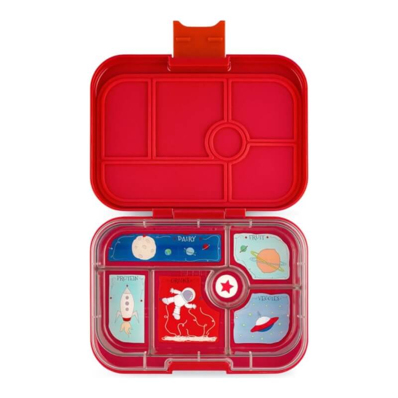 Yumbox Original - 6 Compartment - Roar Red, Rocket