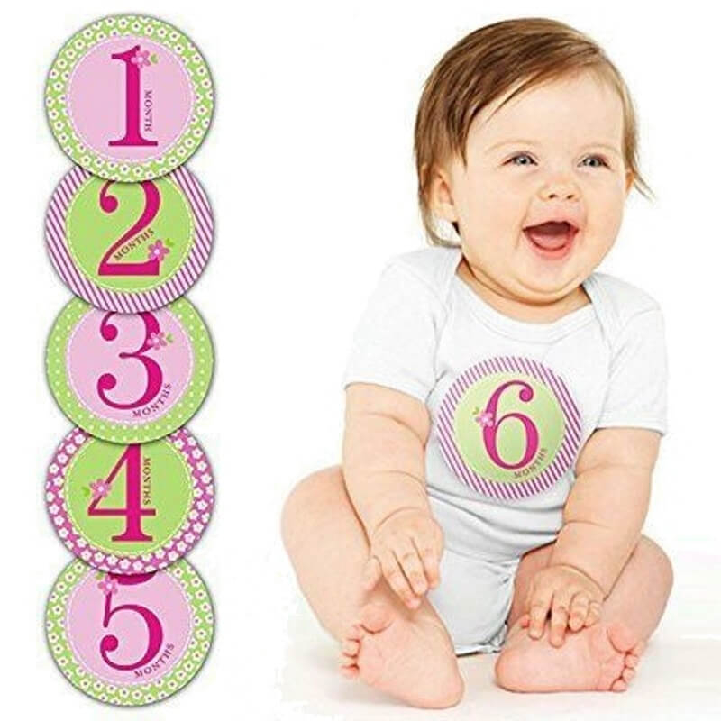 Pearhead First Year Belly Stickers - Pink