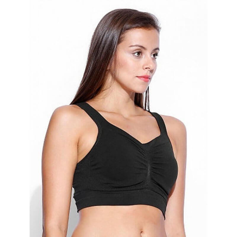 Cantaloop Pregnancy Bra (Black with Purple) - Medium