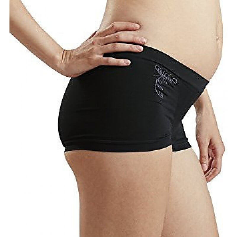 Cantaloop Pregnancy Hipsters (Black with Purple) - Medium