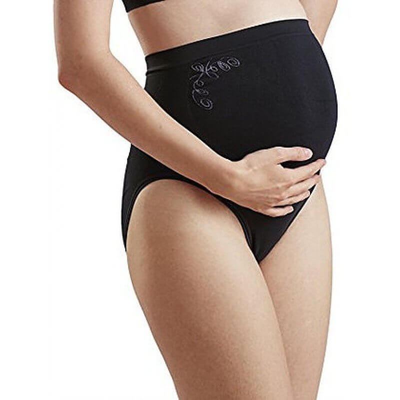 Cantaloop Pregnancy Support Brief (Black with Purple) - Medium