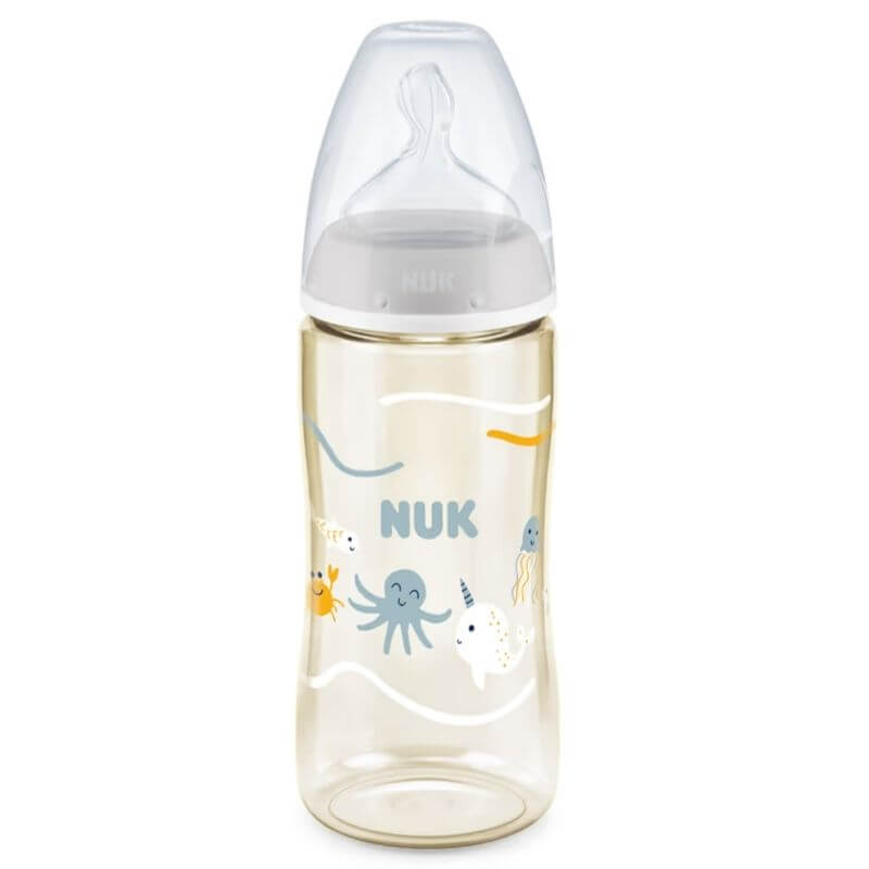 NUK Premium Choice PPSU Bottle 300ml with Silicone Teat Size 1M - Ocean