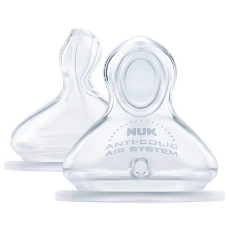 NUK Premium Choice Silicone Teat 2-Pack - Size 1 (0-6m) - Small