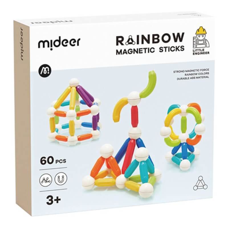 Mideer Rainbow Magnetic Sticks (60pcs)