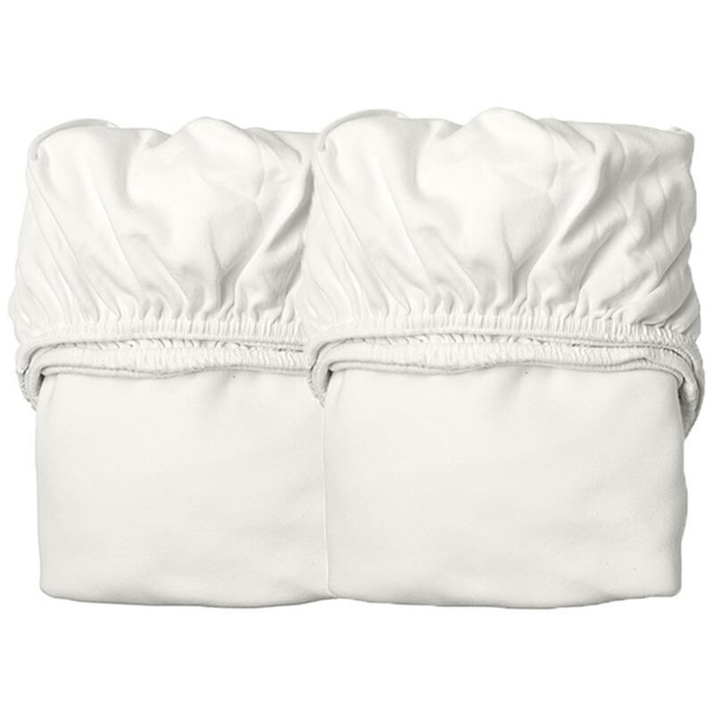 Leander Classic Cradle Sheet 80x50cm - Organic, Snow 2-Pack