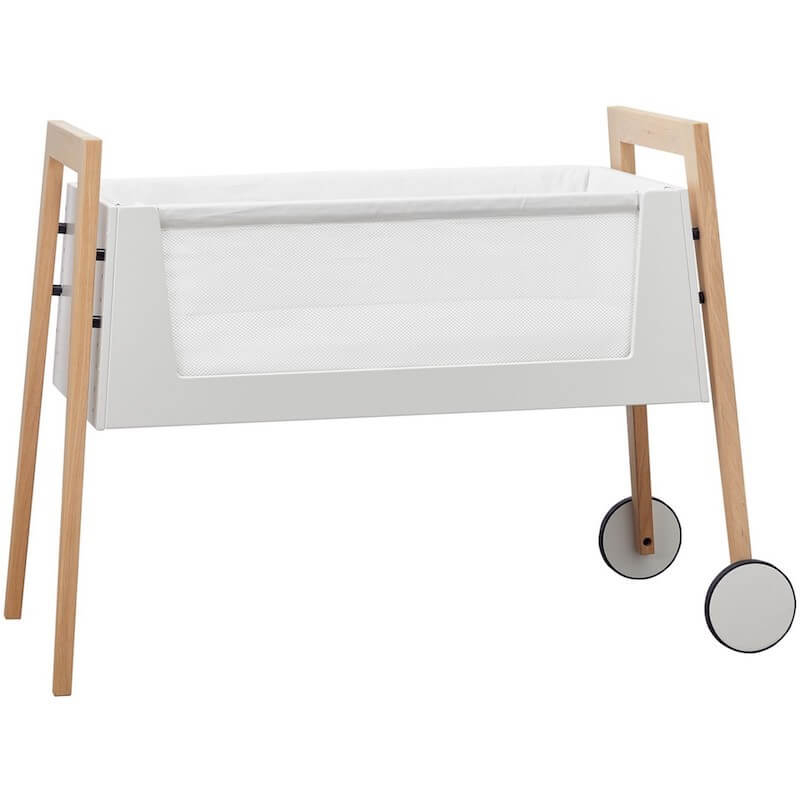 Leander Linea Side-by-Side Bed with Mattress - Oak