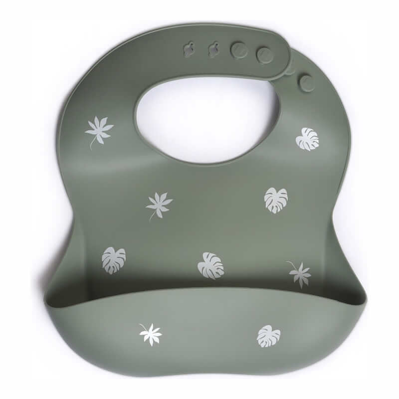 Milk It Baby Silicone Printed Bib - Forest Green