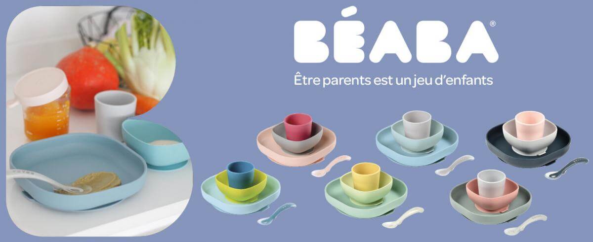 Beaba Silicone Suction Meal Set - Mineral