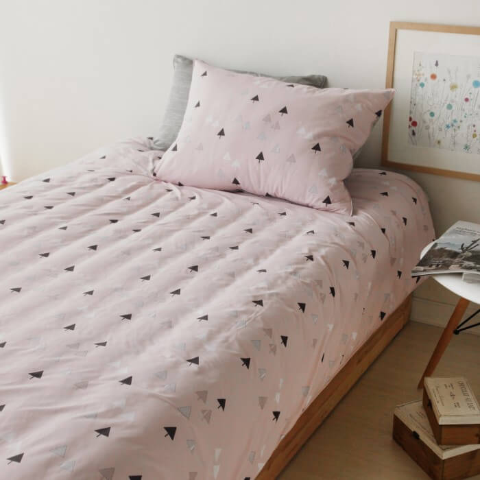 Jadaloo Anti-Dustmite Single Bed Duvet Set - Vella Pink Trees