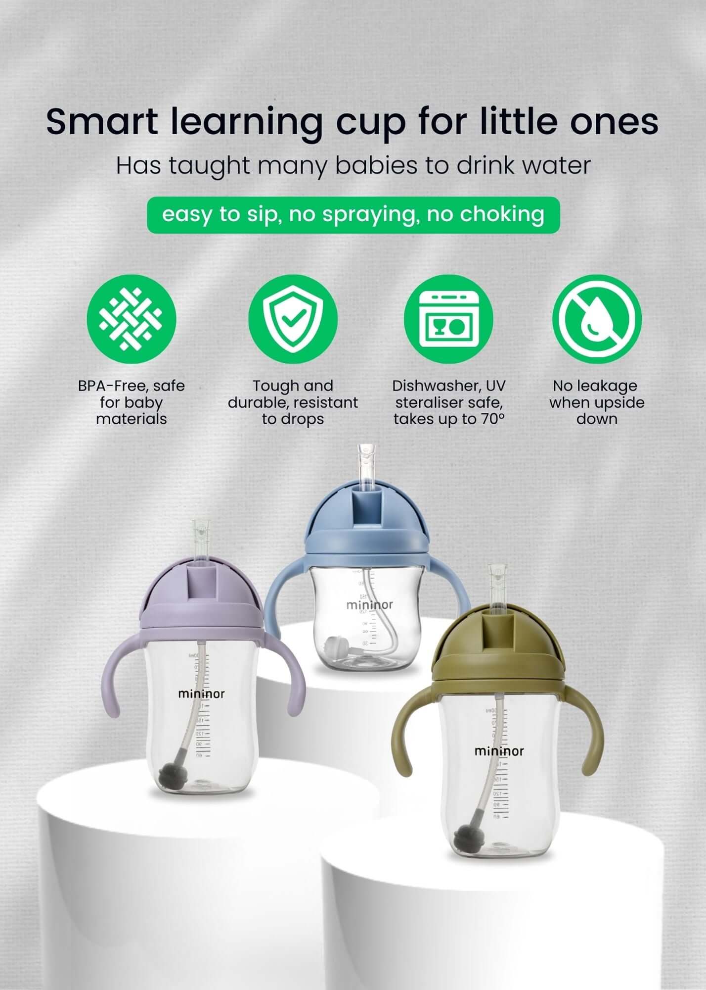 Mininor 220ml Sippy Cup