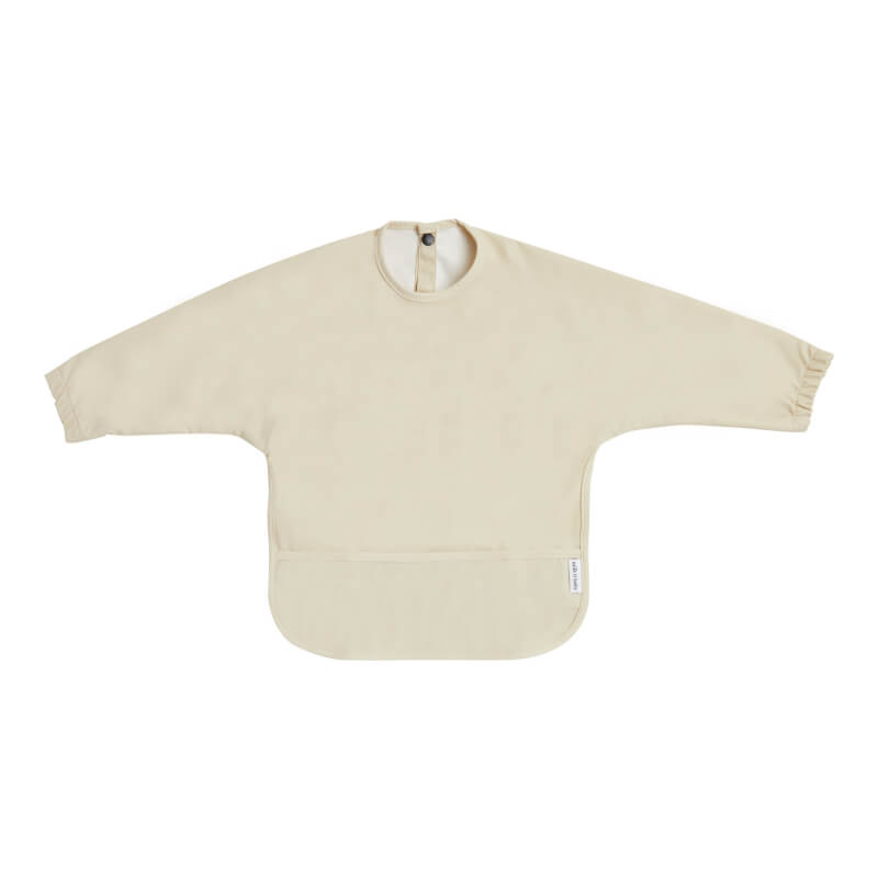 Milk It Baby Sleeved Bib - Safari Beige