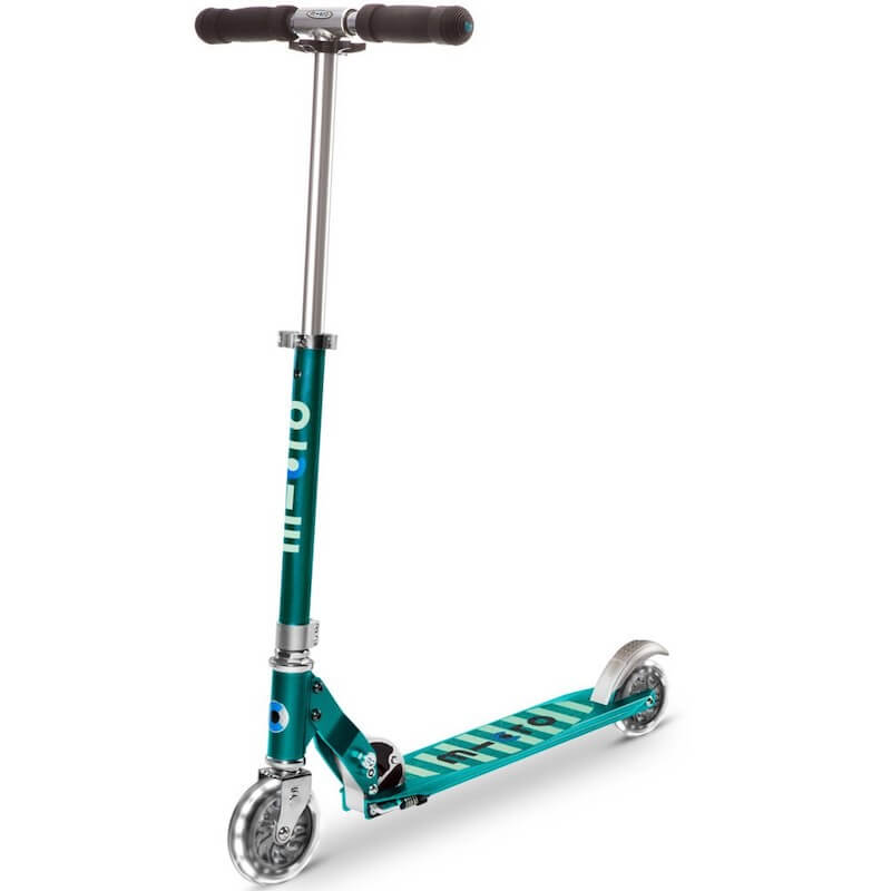 Micro Scooter Sprite - Petrol Green Stripe LED