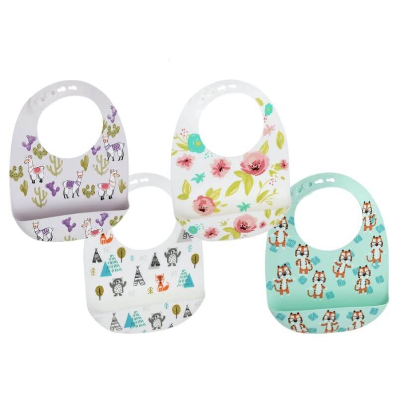 Nuby Super Soft Printed Silicone Bib