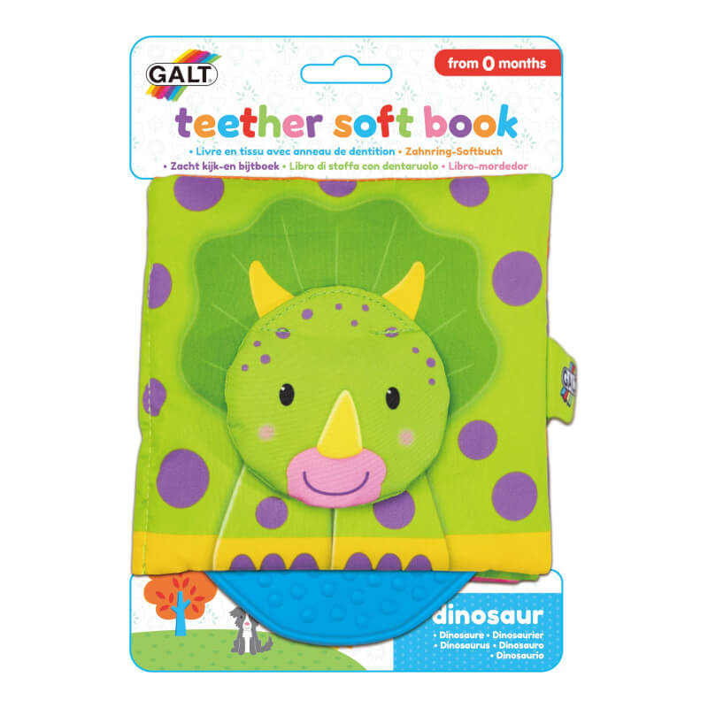 Galt Toys Teether Soft Book - Dinosaur