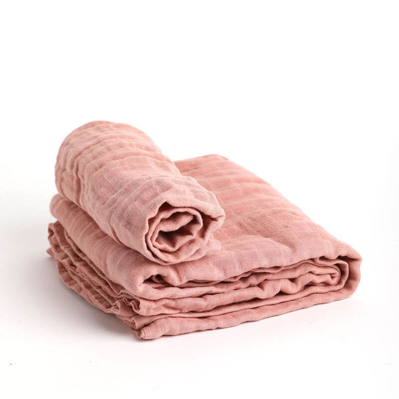 Little Hushies The Little Organic Duvet Cover™ & Pillowcase™ 120x80cm/58x40cm - Blush Sand