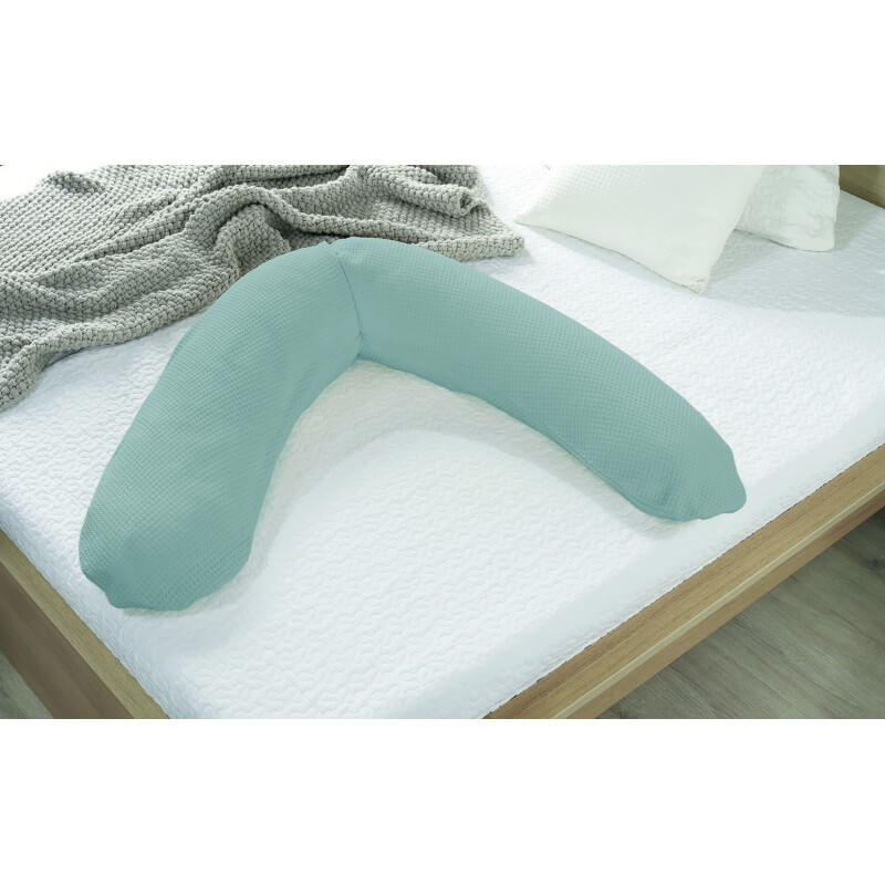 Theraline The Original Maternity and Nursing Pillow Cover - Misty Blue Fine Knit