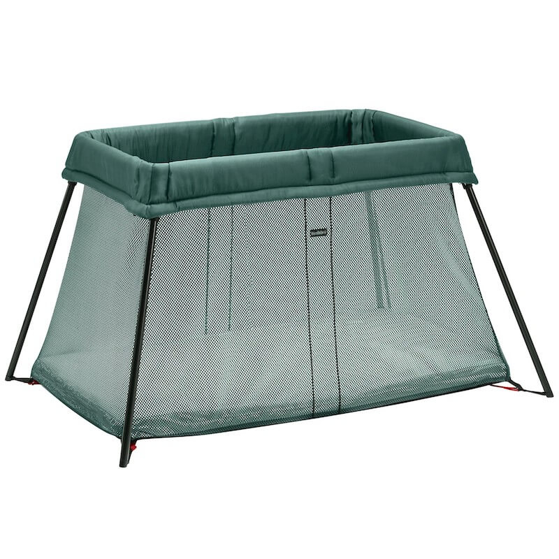 BabyBjorn Travel Crib Light - Dark Green, Mesh