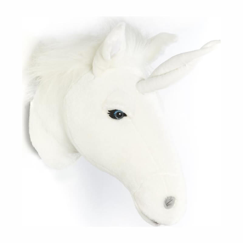 Wild & Soft Trophy Animal Head - Claire the White Unicorn