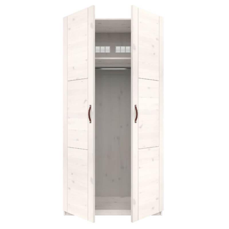LIFETIME Kidsrooms Wardrobe with Clothes Rail 100cm - Whitewash