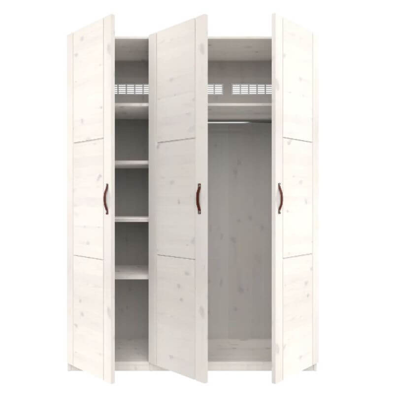 LIFETIME Kidsrooms Wardrobe with Shelves & Clothes Rail 150cm - Whitewash