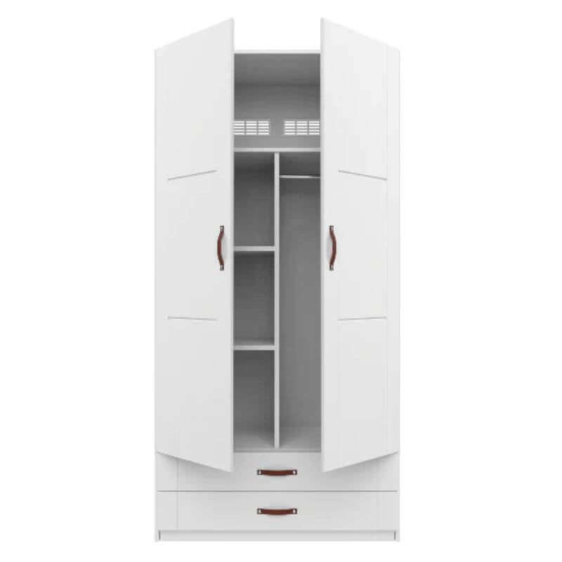 LIFETIME Kidsrooms Wardrobe with Shelves, Clothes Rail & Drawers 100cm - White