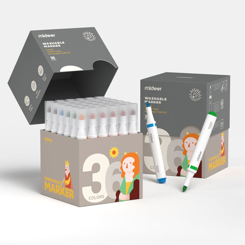 Mideer Washable Marker - 36 Colors