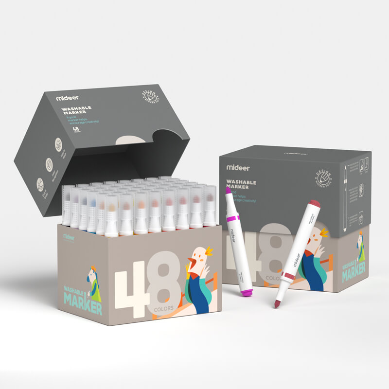 Mideer Washable Marker - 48 Colors