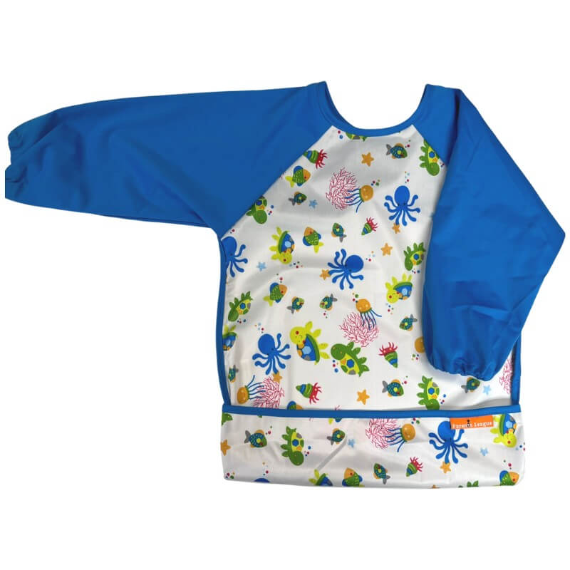 Parents League Waterproof Coverall Catcher Bib 18m - Ocean
