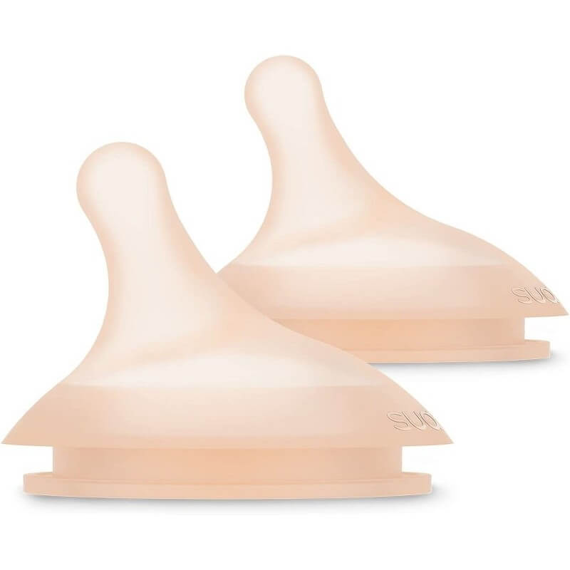 Suavinex Zero Zero Silicone Teat 2-Pack - Dense Flow 6m+