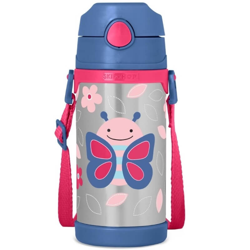 Skip Hop Zoo Insulated Straw Bottle - Butterfly