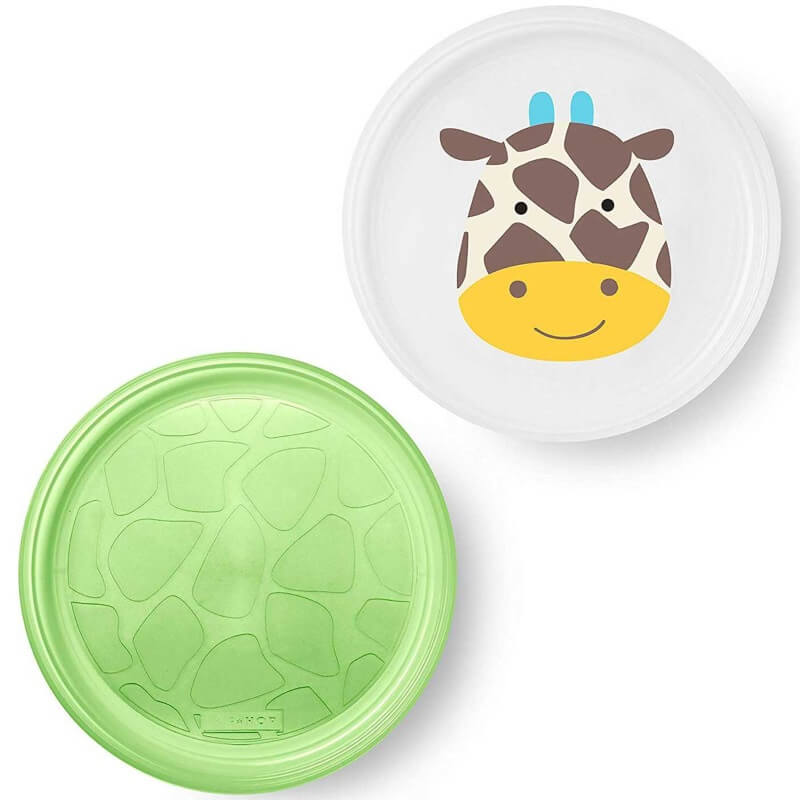 Skip Hop Zoo Smart Serve Non-Slip Plates (2-Pack) - Giraffe