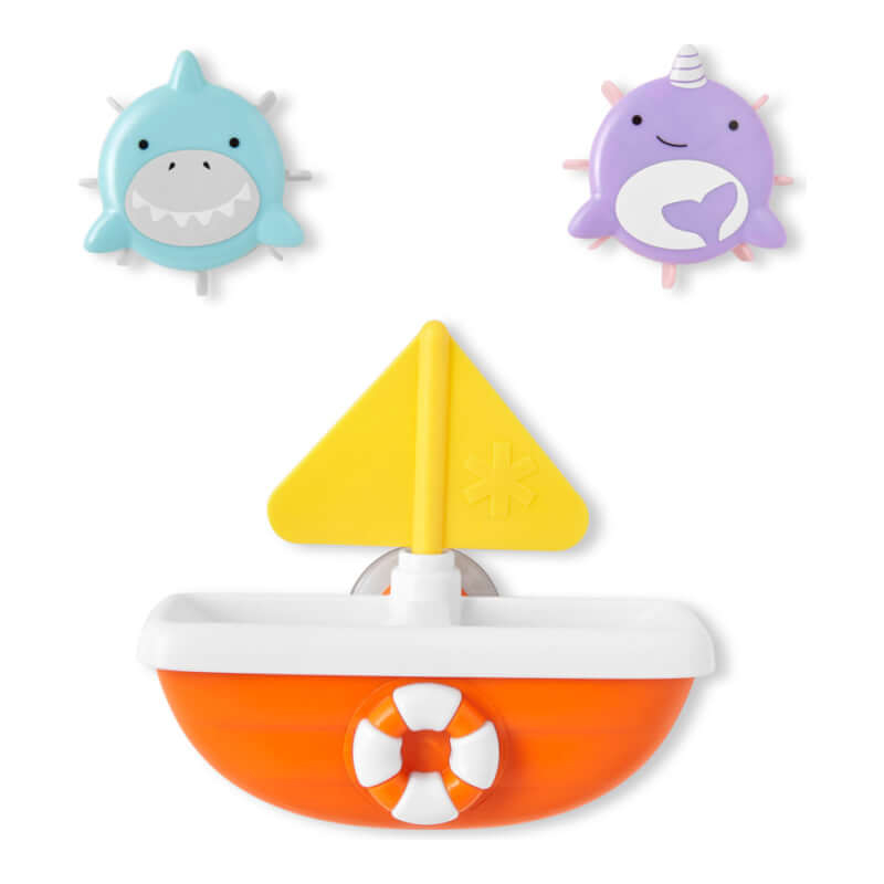 Skip Hop Zoo Tip & Spin Boat - Shark/Narwhal