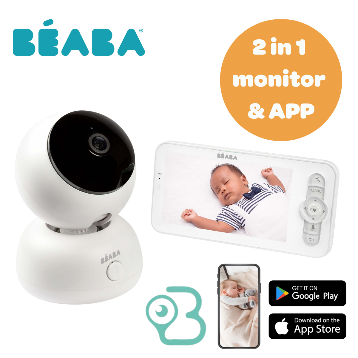 Beaba Zen Premium Video Baby Monitor - White