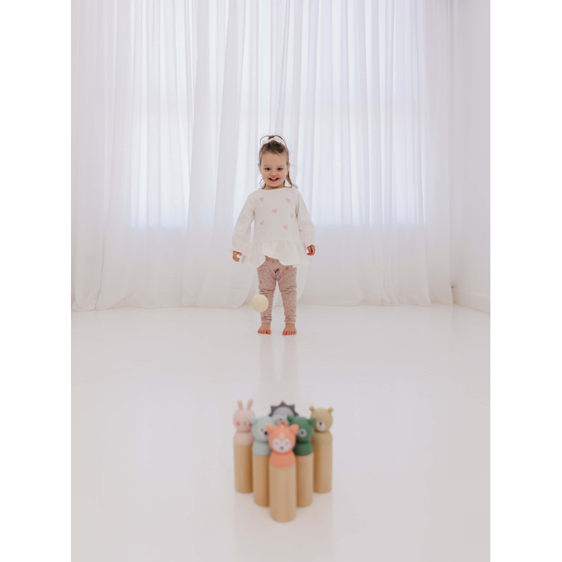 Wooden Animal Bowling Set