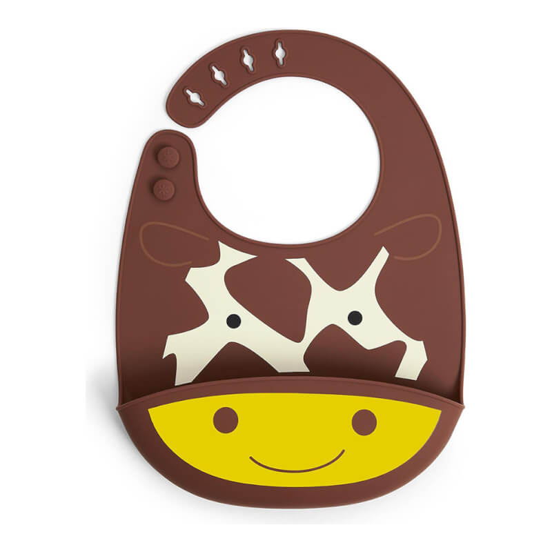 Zoo Fold & Go Silicone Bib - Giraffe