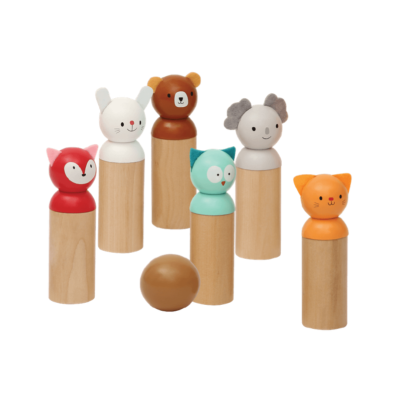 Wooden Animal Bowling Set