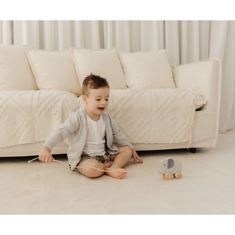  Wooden Elephant Pull Along Toy